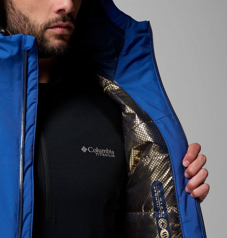 Chaqueta de esquí impermeable Winter District III para hombre, Color: Mountain Blue, Collegiate Navy, image 6