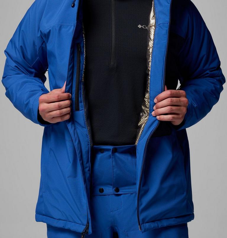 Chaqueta de esquí impermeable Winter District III para hombre, Color: Mountain Blue, Collegiate Navy, image 7