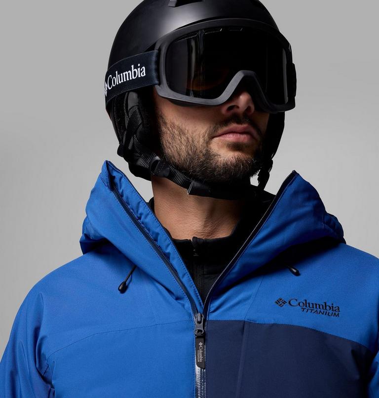 Chaqueta de esquí impermeable Winter District III para hombre, Color: Mountain Blue, Collegiate Navy, image 8