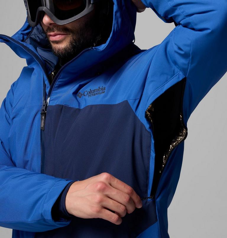 Chaqueta de esquí impermeable Winter District III para hombre, Color: Mountain Blue, Collegiate Navy, image 9