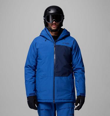 Men's Winter District III Waterproof Ski Jacket, Color: Mountain Blue, Collegiate Navy, image 5