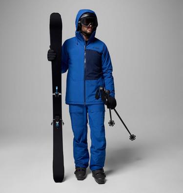 Men's Winter District III Waterproof Ski Jacket, Color: Mountain Blue, Collegiate Navy, image 6