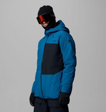 Men's Winter District III Waterproof Ski Jacket, Color: Phoenix Blue, Black, image 8
