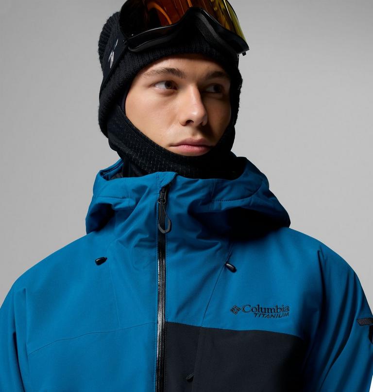 Men's Winter District III Waterproof Ski Jacket, Color: Phoenix Blue, Black, image 8