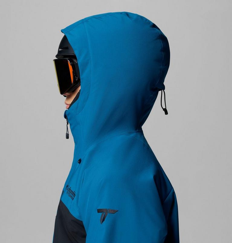 Men's Winter District III Waterproof Ski Jacket, Color: Phoenix Blue, Black, image 9