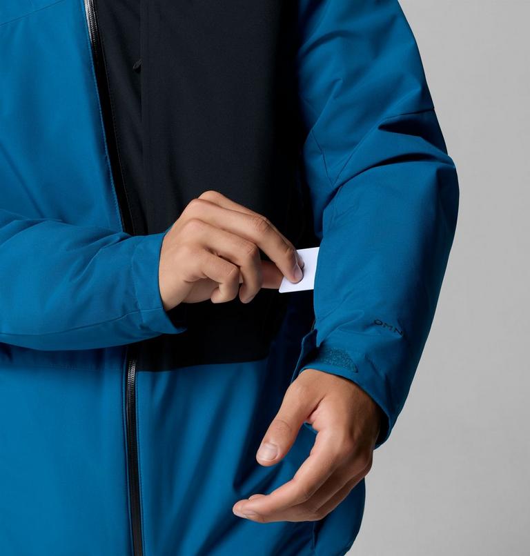 Men's Winter District III Waterproof Ski Jacket, Color: Phoenix Blue, Black, image 12