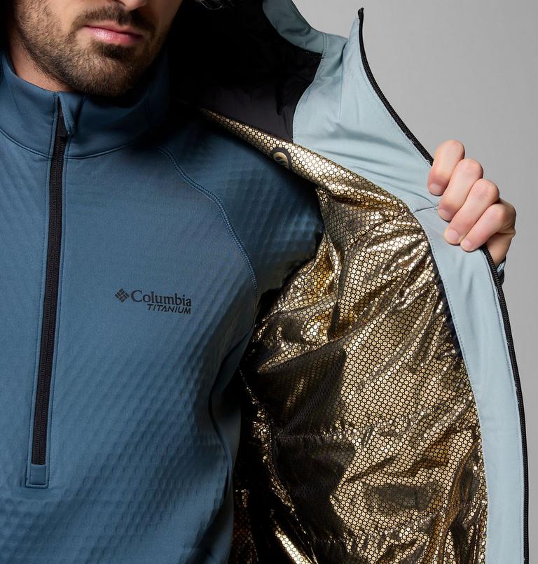 Men's Winter District III Waterproof Ski Jacket, Color: Crushed Blue, Black, image 6