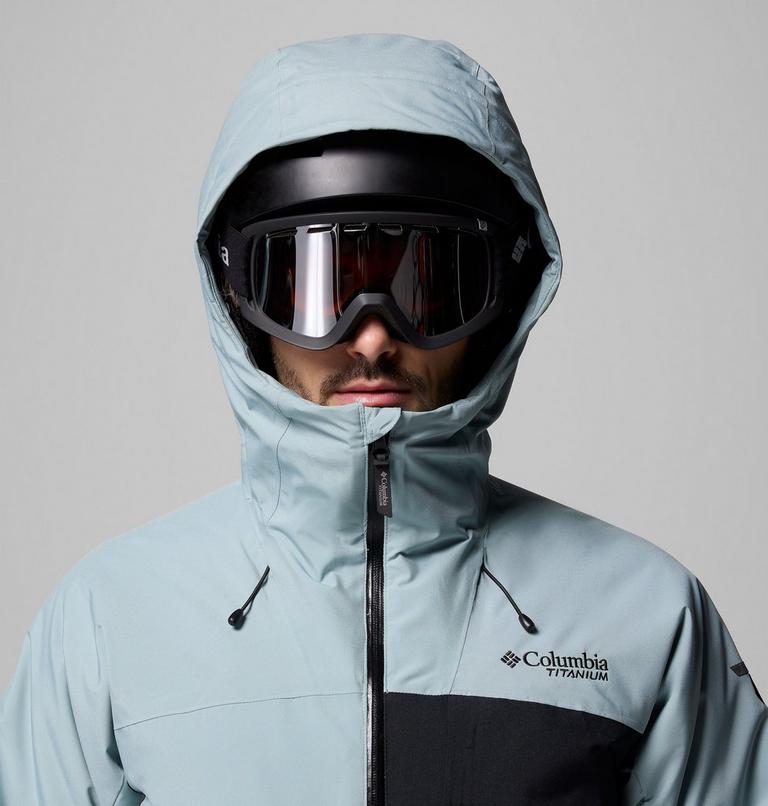 Men's Winter District III Waterproof Ski Jacket, Color: Crushed Blue, Black, image 8