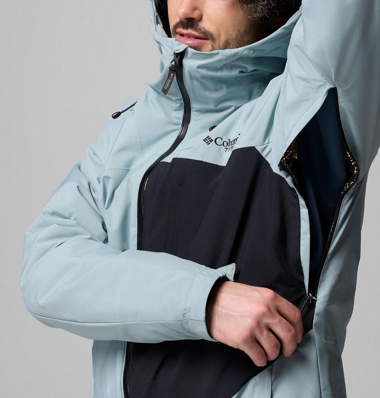 Men's Winter District III Waterproof Ski Jacket, Color: Crushed Blue, Black, image 9