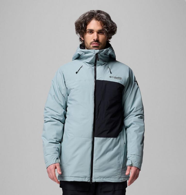 Men's Winter District III Waterproof Ski Jacket, Color: Crushed Blue, Black, image 1