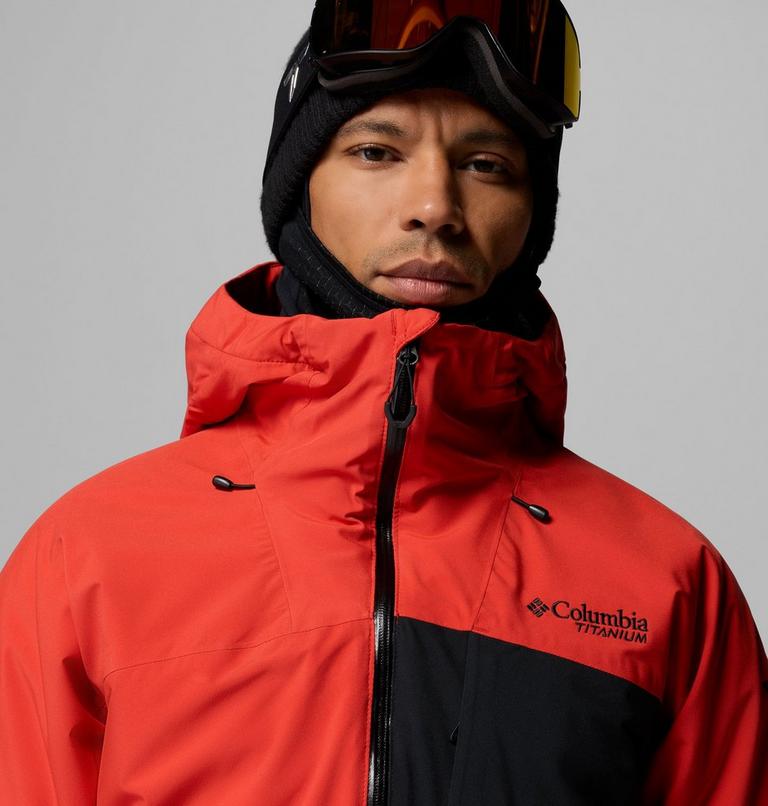 Men's Winter District III Waterproof Ski Jacket, Color: Super Sonic, Black, image 8