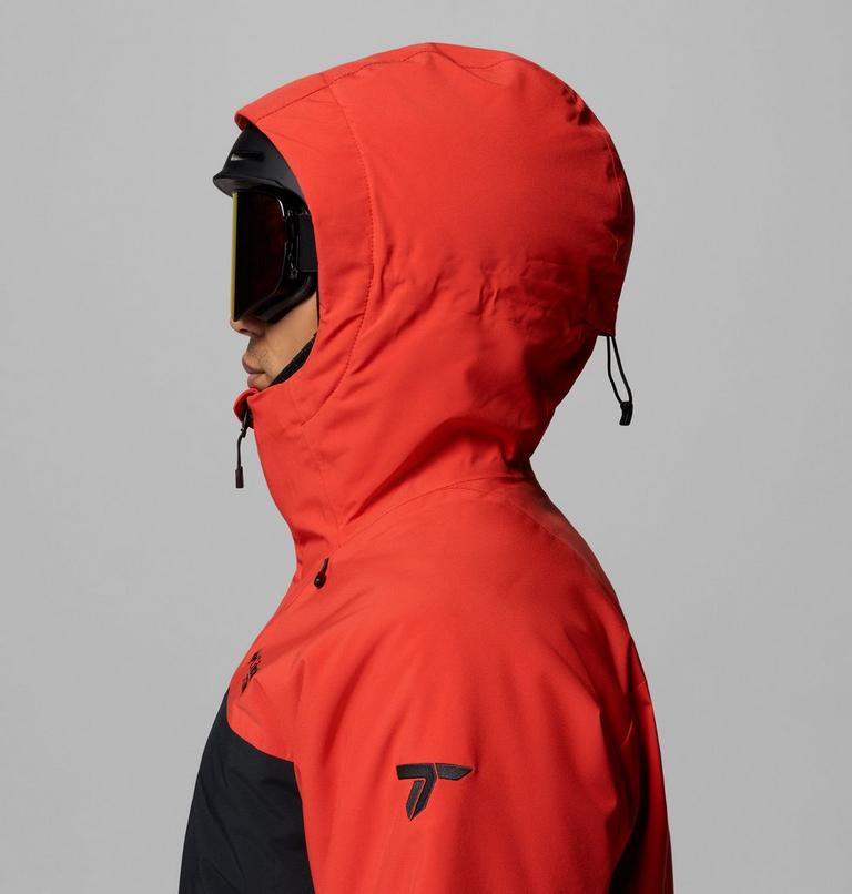 Men's Winter District III Waterproof Ski Jacket, Color: Super Sonic, Black, image 9