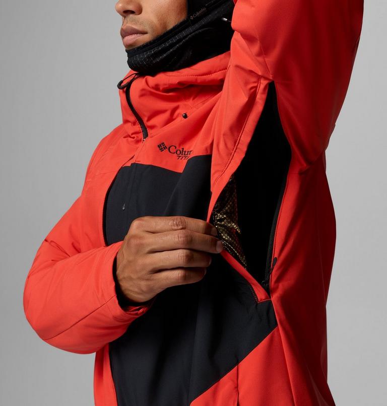 Men's Winter District III Waterproof Ski Jacket, Color: Super Sonic, Black, image 11