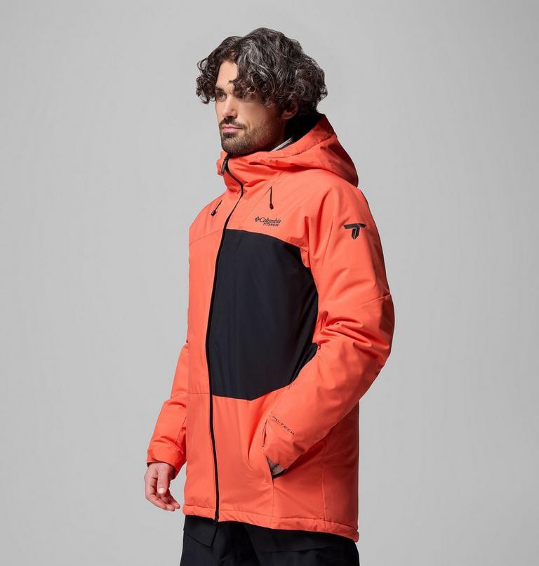 Men's Winter District III Waterproof Ski Jacket, Color: Zing, Black, image 4