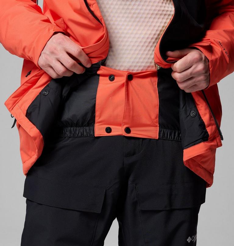 Men's Winter District III Waterproof Ski Jacket, Color: Zing, Black, image 7