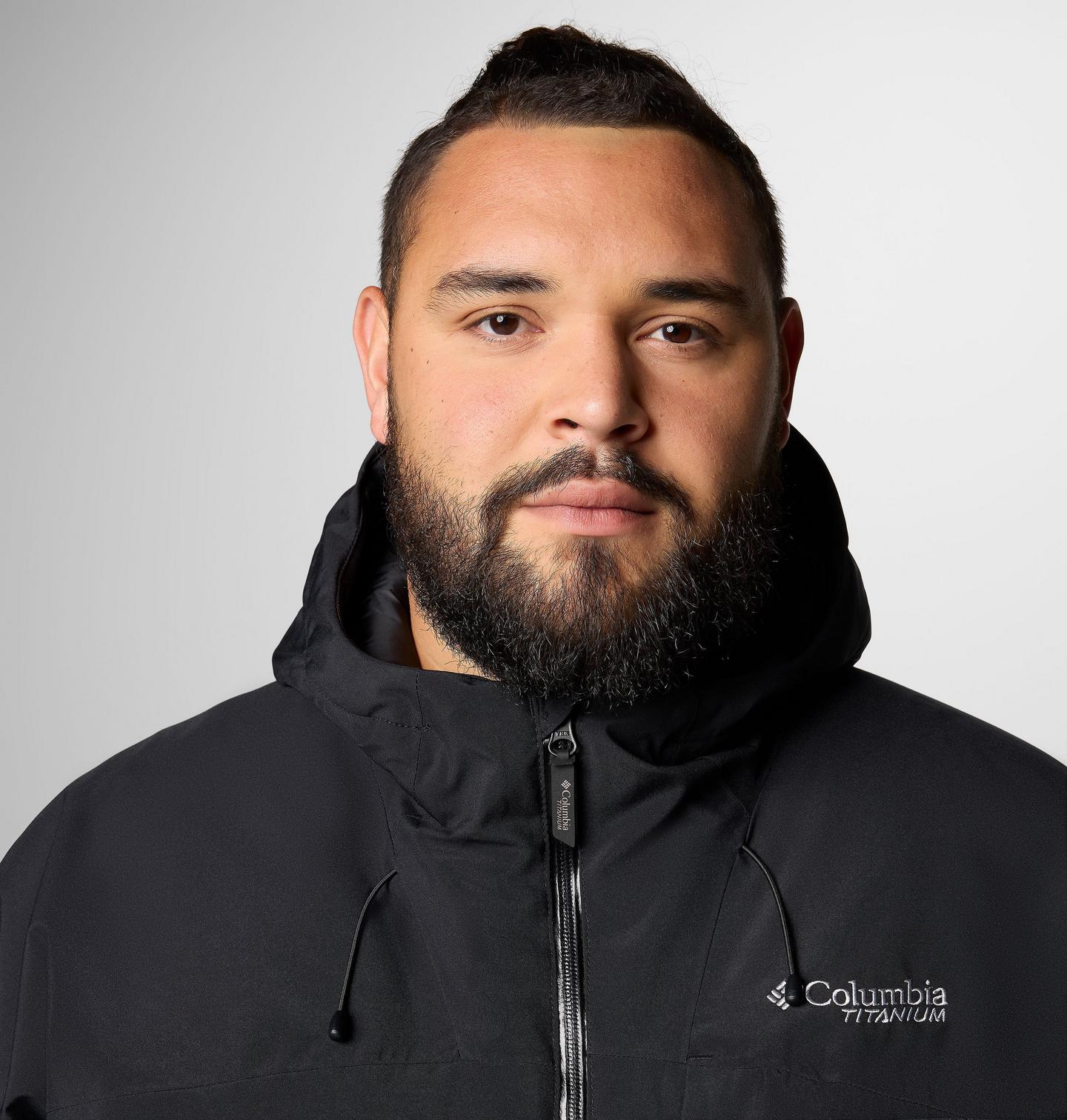 Мужская куртка Columbia Winter District III Jacket -Big, цвет: Чёрный — фото 4