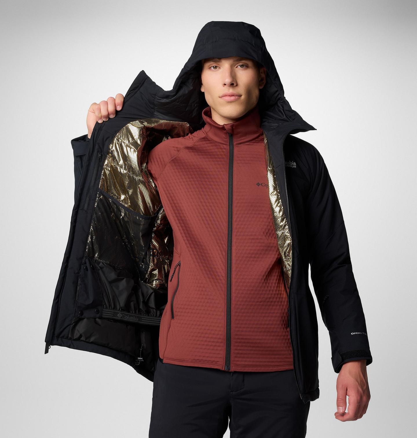 Мужская куртка Columbia Winter District III Jacket - Tall, цвет: Чёрный — фото 4
