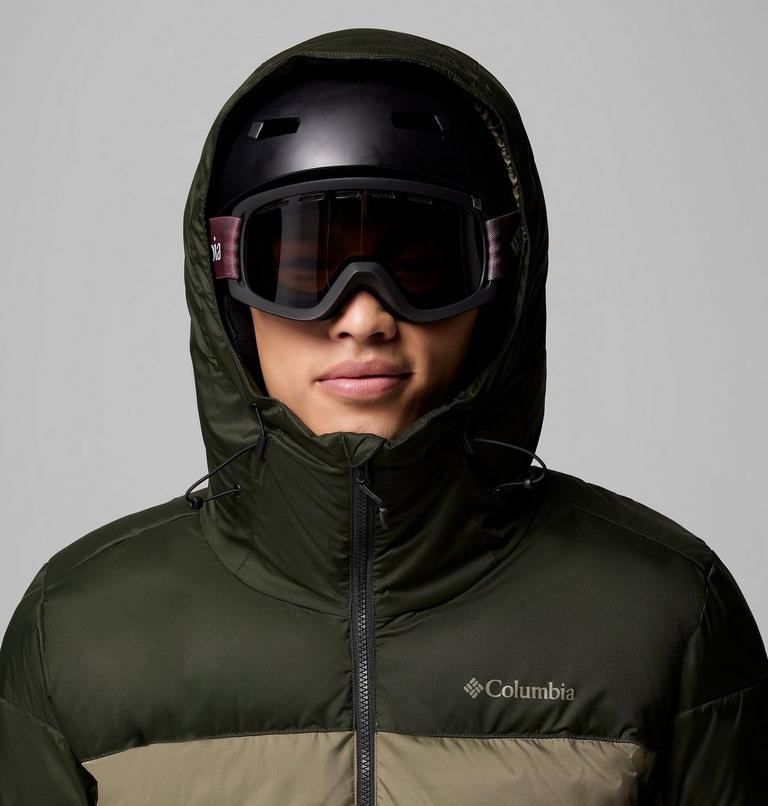 Men's Slope Style Insulated Ski Jacket, Color: Greenscape, Stone Green, Black, image 8