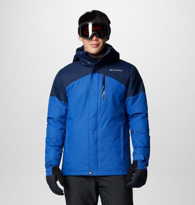 Men's Last Tracks II Ski Jacket, Color: Mountain Blue, Collegiate Navy, image 1
