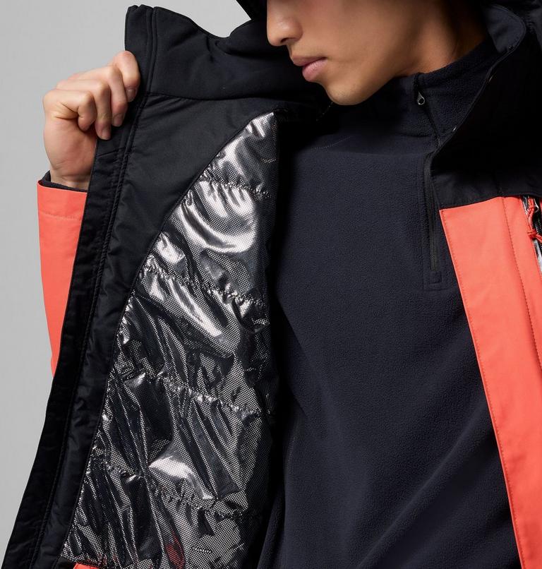 Men's Last Tracks II Ski Jacket, Color: Zing, Black, image 5