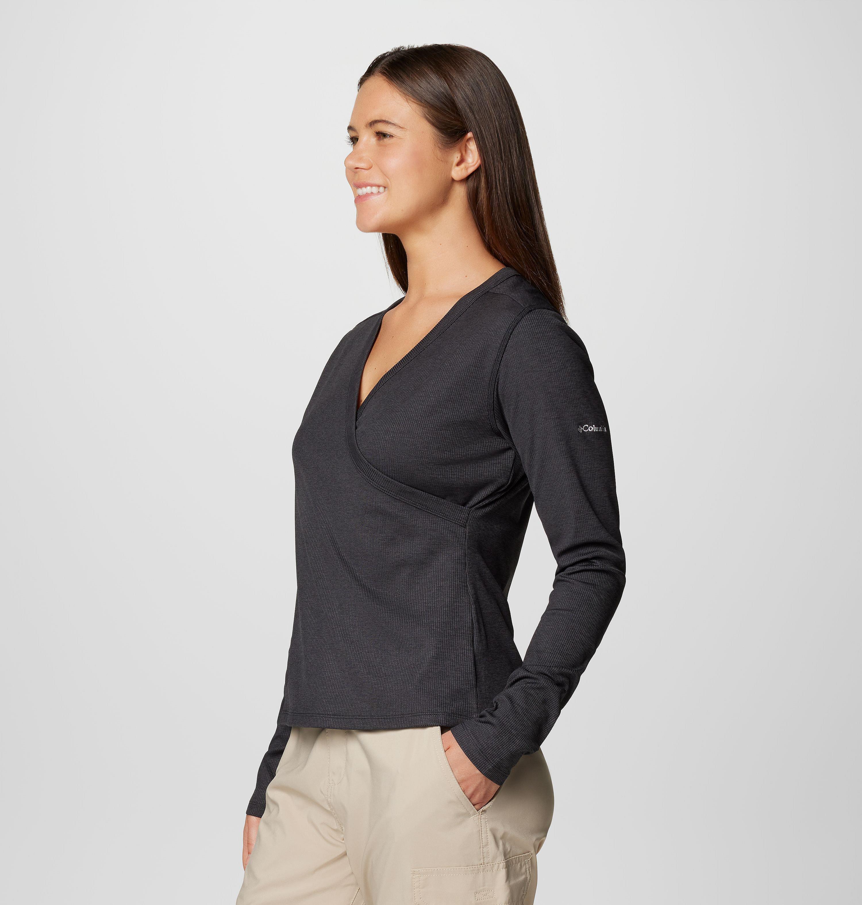 Women's Boundless Days Knit V-Neck Long Sleeve Shirt 4