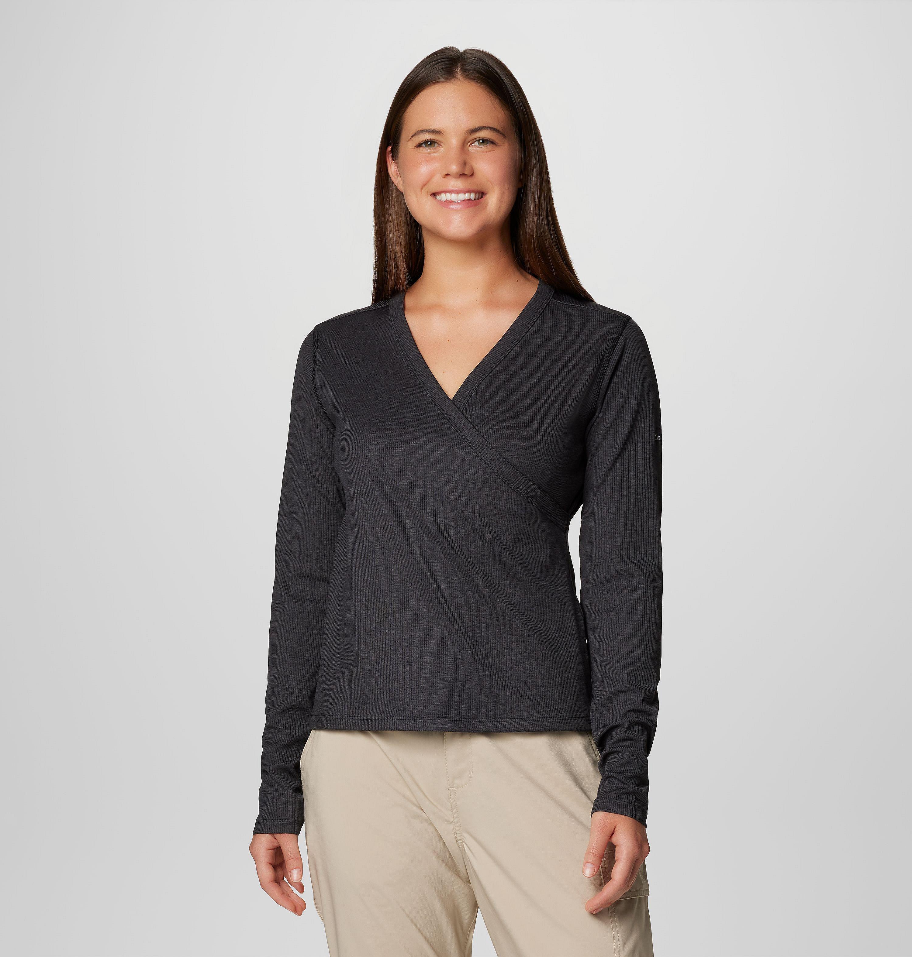 Women's Boundless Days Knit V-Neck Long Sleeve Shirt 1