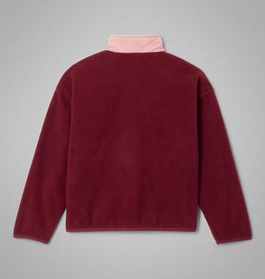 Youth Sequoia Grove Fleece Jacket, Color: Rich Wine, Eraser Pink, image 8