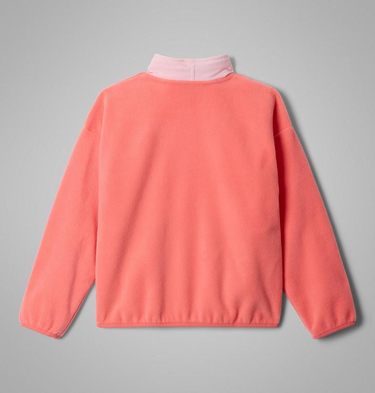 Youth Sequoia Grove Fleece Jacket, Color: Hot Coral, Satin Pink, image 2