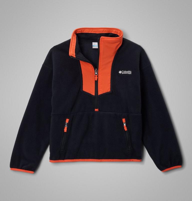 Youth Sequoia Grove Half Zip Fleece, Color: Black, Zing, image 1