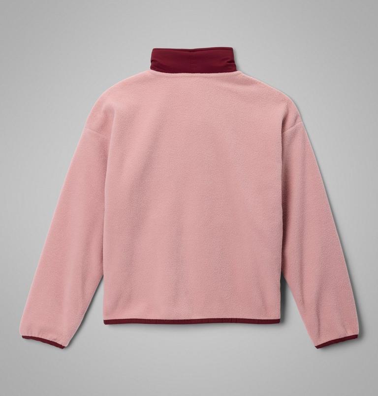 Youth Sequoia Grove Half Zip Fleece, Color: Eraser Pink, Rich Wine, image 2