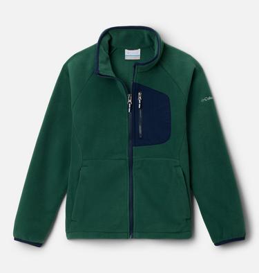 Youth Fast Trek IV Fleece Jacket, Color: Rain Forest, Collegiate Navy, image 1