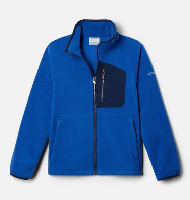 Youth Fast Trek IV Fleece Jacket, Color: Mountain Blue, Collegiate Navy, image 11