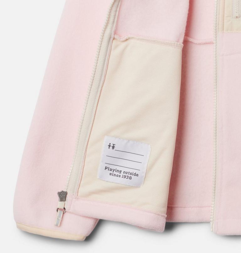 Fast Trek IV Fleece Full Zip, Color: Satin Pink, Chalk, image 3