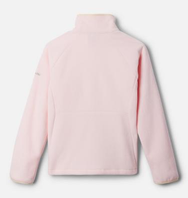 Youth Fast Trek IV Fleece Jacket, Color: Satin Pink, Chalk, image 10