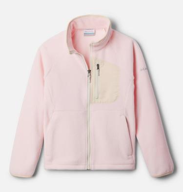 Youth Fast Trek IV Fleece Jacket, Color: Satin Pink, Chalk, image 9