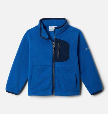 Toddler Fast Trek IV Fleece Full Zip Jacket, Color: Mountain Blue, Collegiate Navy, image 1