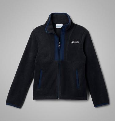 Youth Back Bowl II Fleece Jacket, Color: Black, Collegiate Navy, image 5