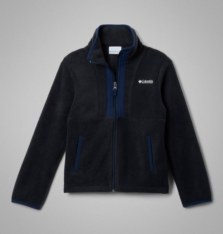 Kids' Back Bowl II Full Zip Fleece Jacket, Color: Black, Collegiate Navy, image 1