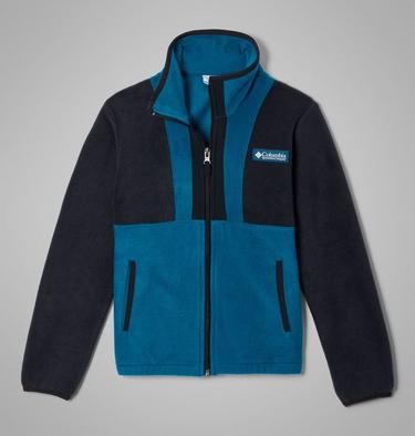 Kids' Back Bowl II Full Zip Fleece Jacket, Color: Black, Phoenix Blue, image 9