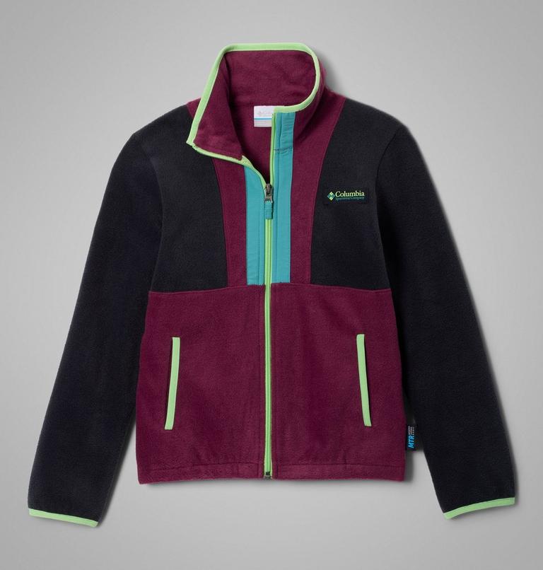 Kids' Back Bowl II Full Zip Fleece Jacket, Color: Black, Marionberry, Teal, image 1