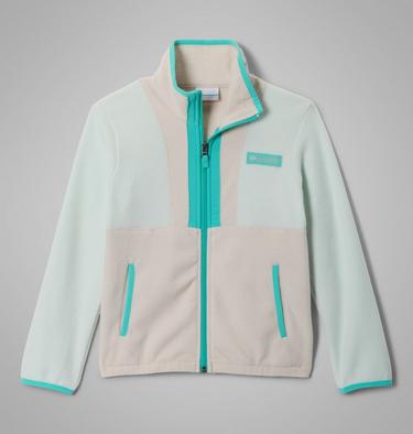 Kids' Back Bowl II Full Zip Fleece Jacket, Color: Tea Light, Dark Stone, Dolphin, image 1