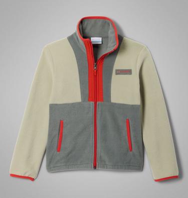 Kids' Back Bowl II Full Zip Fleece Jacket, Color: Safari, Sedona Sage, Super Sonic, image 7