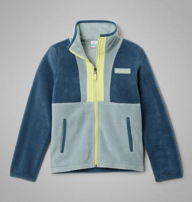 Youth Back Bowl II Fleece Jacket, Color: Everblue, Crushed Blue, Neon Light, image 11