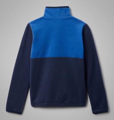 Youth Back Bowl II Fleece Jacket, Color: Collegiate Navy, Mountain Blue, image 10