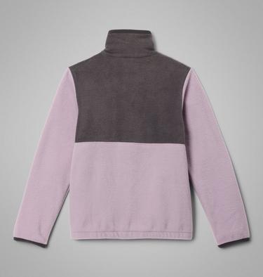 Youth Back Bowl II Fleece Jacket, Color: Shale Purple, Shark, Dark Stone, image 2