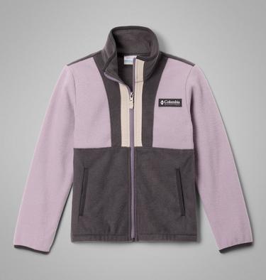 Youth Back Bowl II Fleece Jacket, Color: Shale Purple, Shark, Dark Stone, image 1