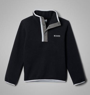 Youth Helvetia II Sherpa Half Snap Fleece, Color: Black, City Grey, image 7