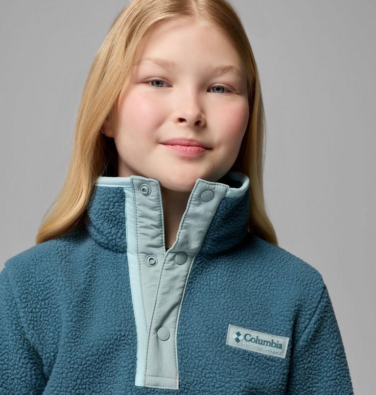 Youth Helvetia II Sherpa Half Snap Fleece, Color: Everblue, Crushed Blue, image 5