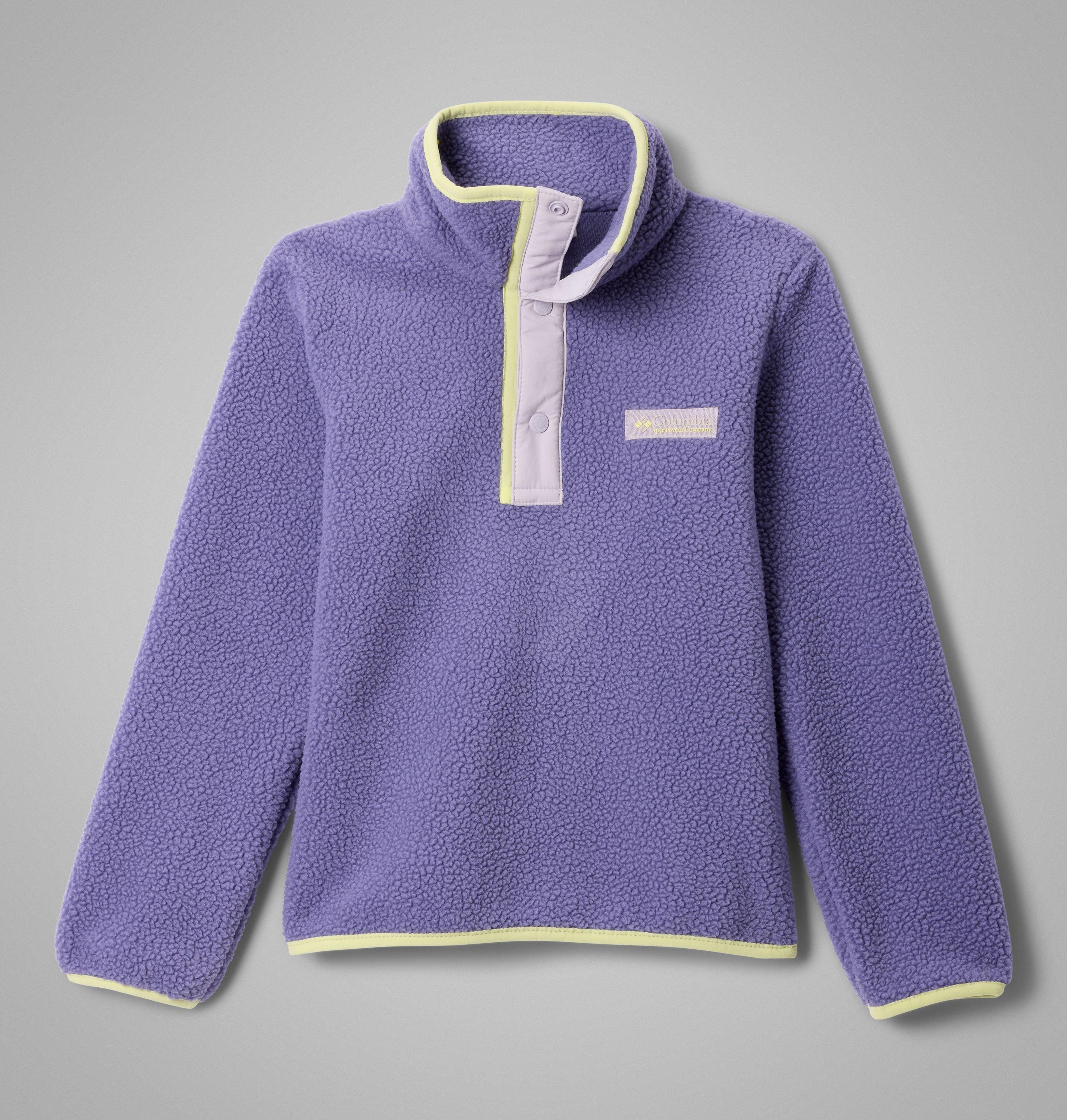 Columbia Sportswear Unisex Purple Columbia - Youth Helvetia™ Ii Sherpa Half Snap Fleece - Stormwatch, Lavender Pearl Junior Xl Size (18 Years)