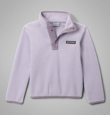 Youth Helvetia II Sherpa Half Snap Fleece, Color: Lavender Pearl, Shale Purple, image 5